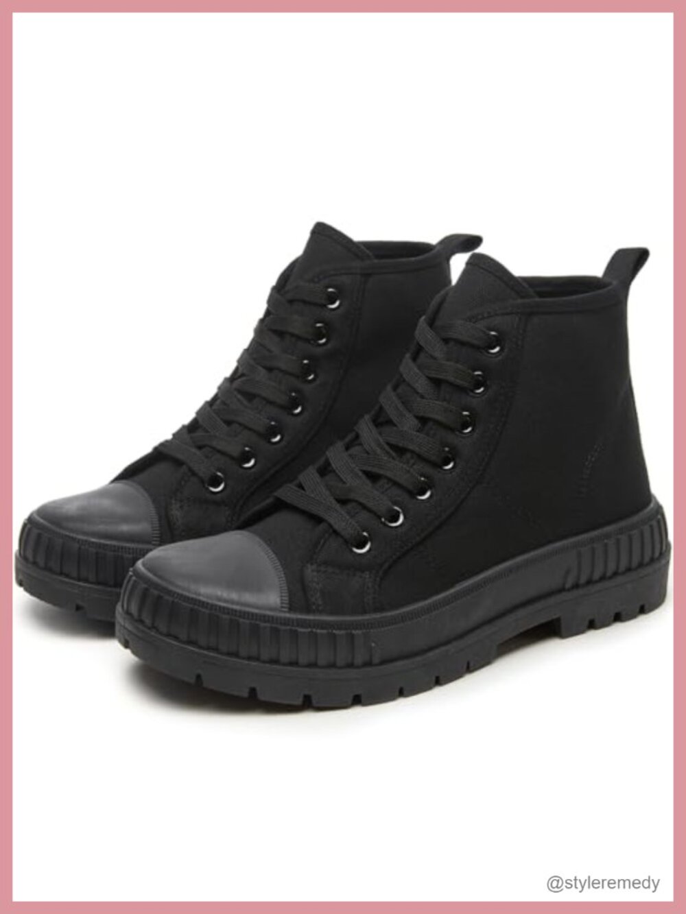 Platform High Top Sneakers Canvas Lace-Up Breathable